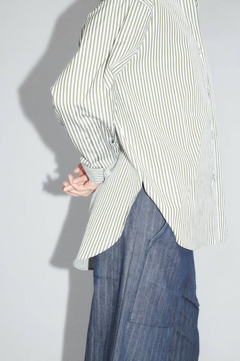 Odeeh Shirt Stripes Bluse, Dark Khaki Online Shopping