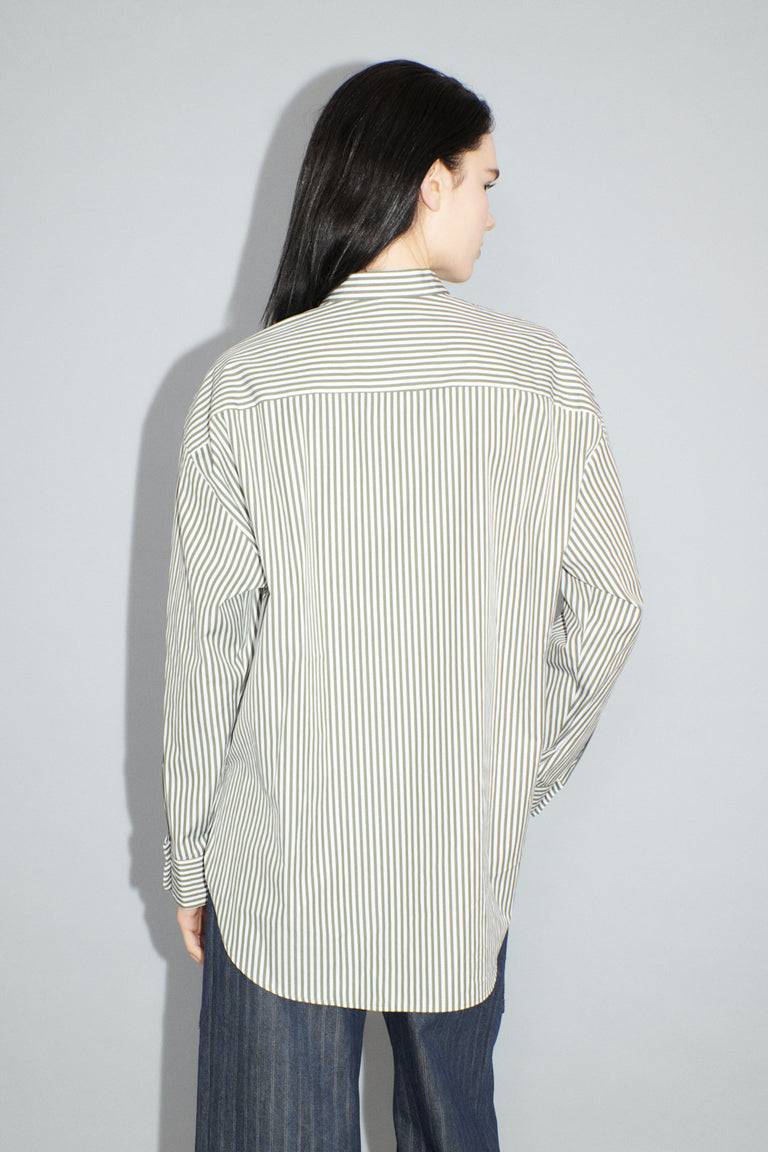 Odeeh Shirt Stripes Bluse, Dark Khaki Online Shopping
