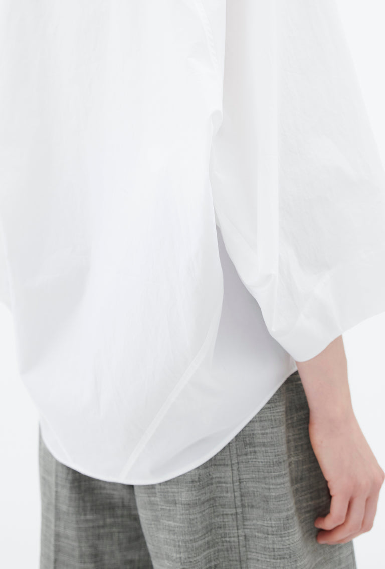 Odeeh Cotton Popeline Bluse, White Vatertagsangebot