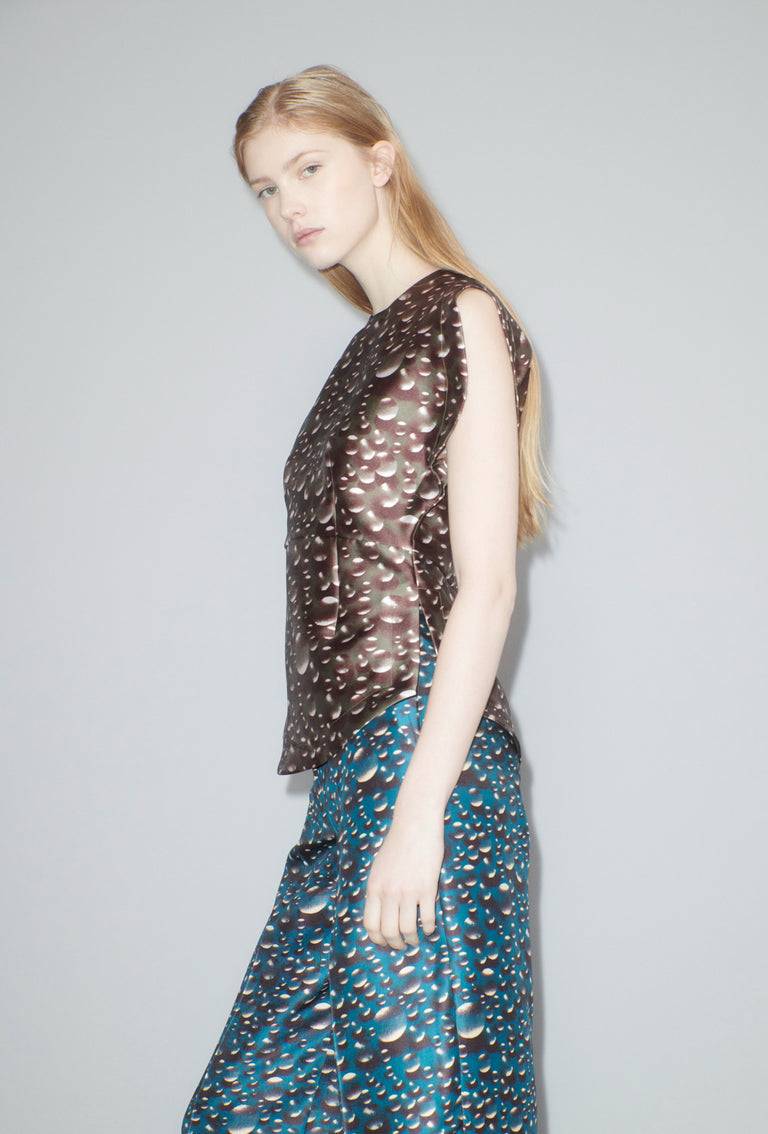Odeeh Glass Bubbles Top, Aubergine Valentinstagsangebot