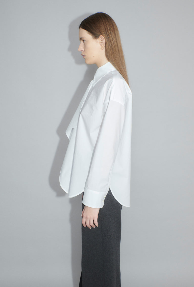 Odeeh Crushed Popeline Bluse, White Jubiläumsangebot