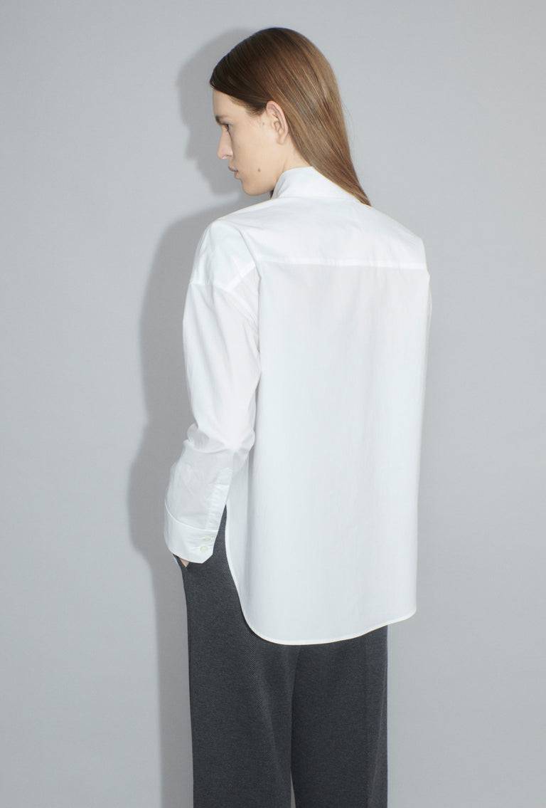 Odeeh Crushed Popeline Bluse, White Jubiläumsangebot