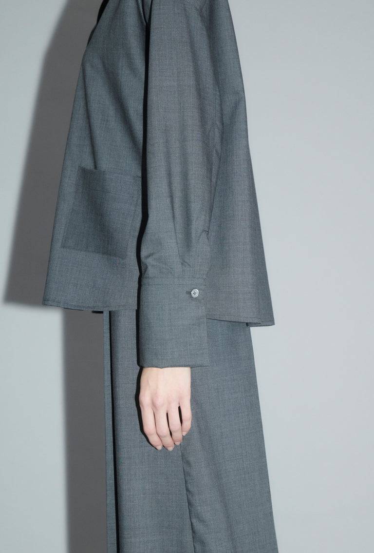 Odeeh Super Light Wool Bluse, Charcoal Neueste Mode