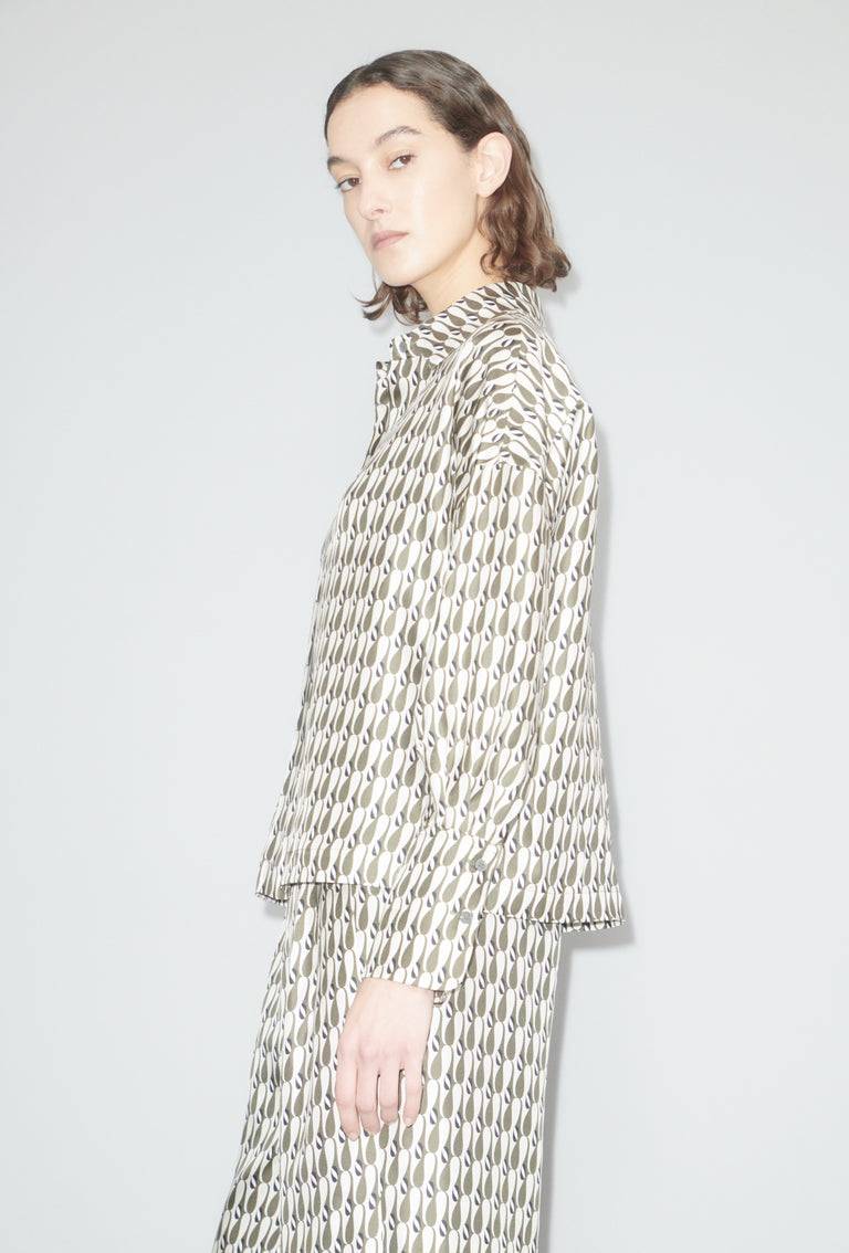 Odeeh Abstract Penguins Bluse, Brown Olive Exklusive Angebote