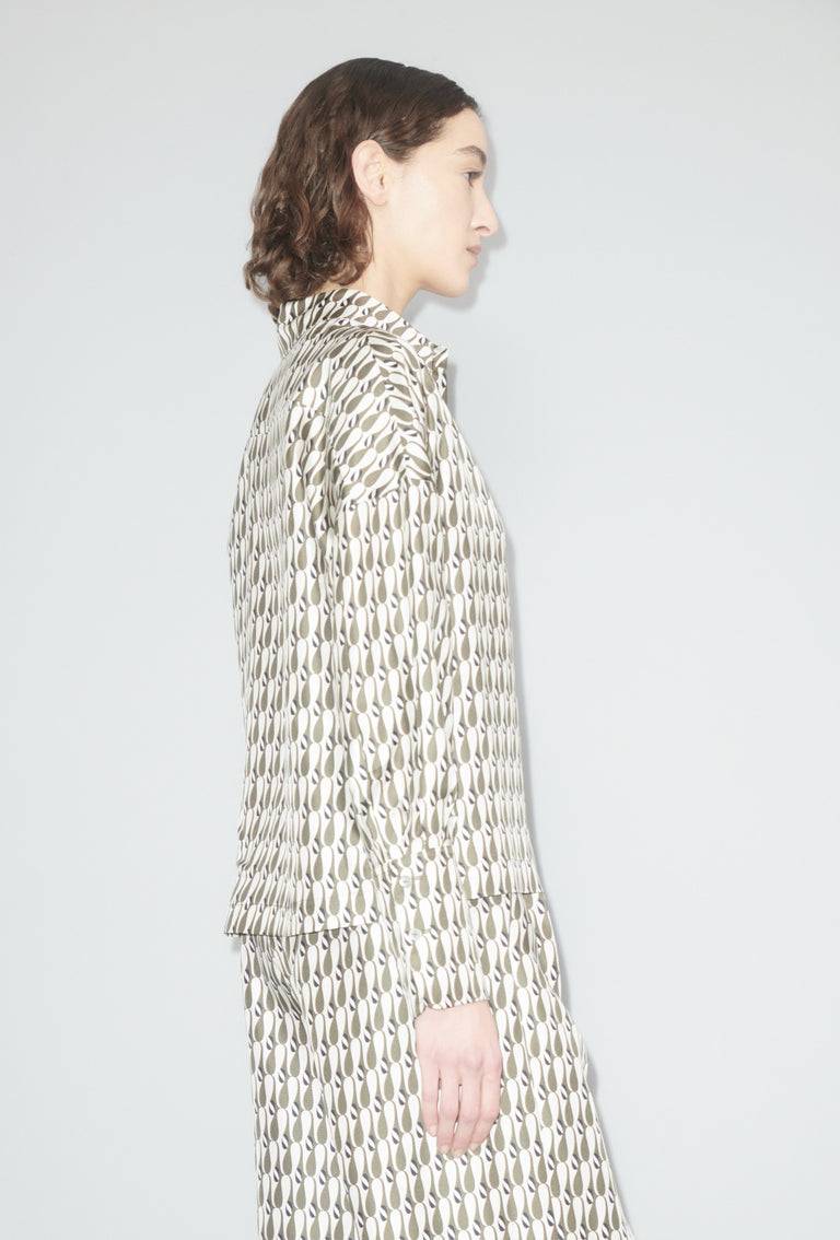 Odeeh Abstract Penguins Bluse, Brown Olive Exklusive Angebote