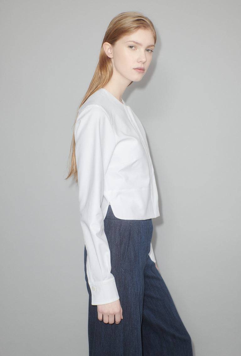 Odeeh Cotton Piquè Bluse, White Tägliche Deals