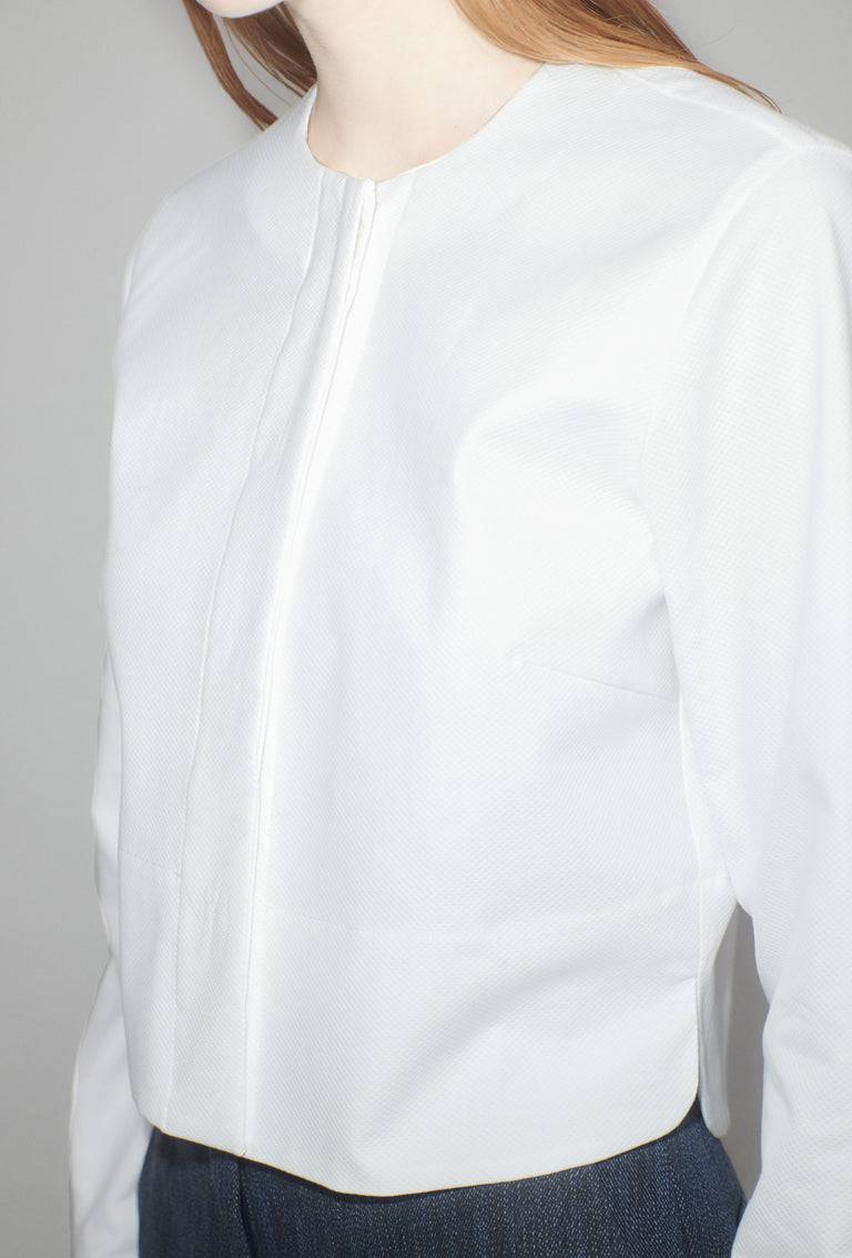 Odeeh Cotton Piquè Bluse, White Tägliche Deals