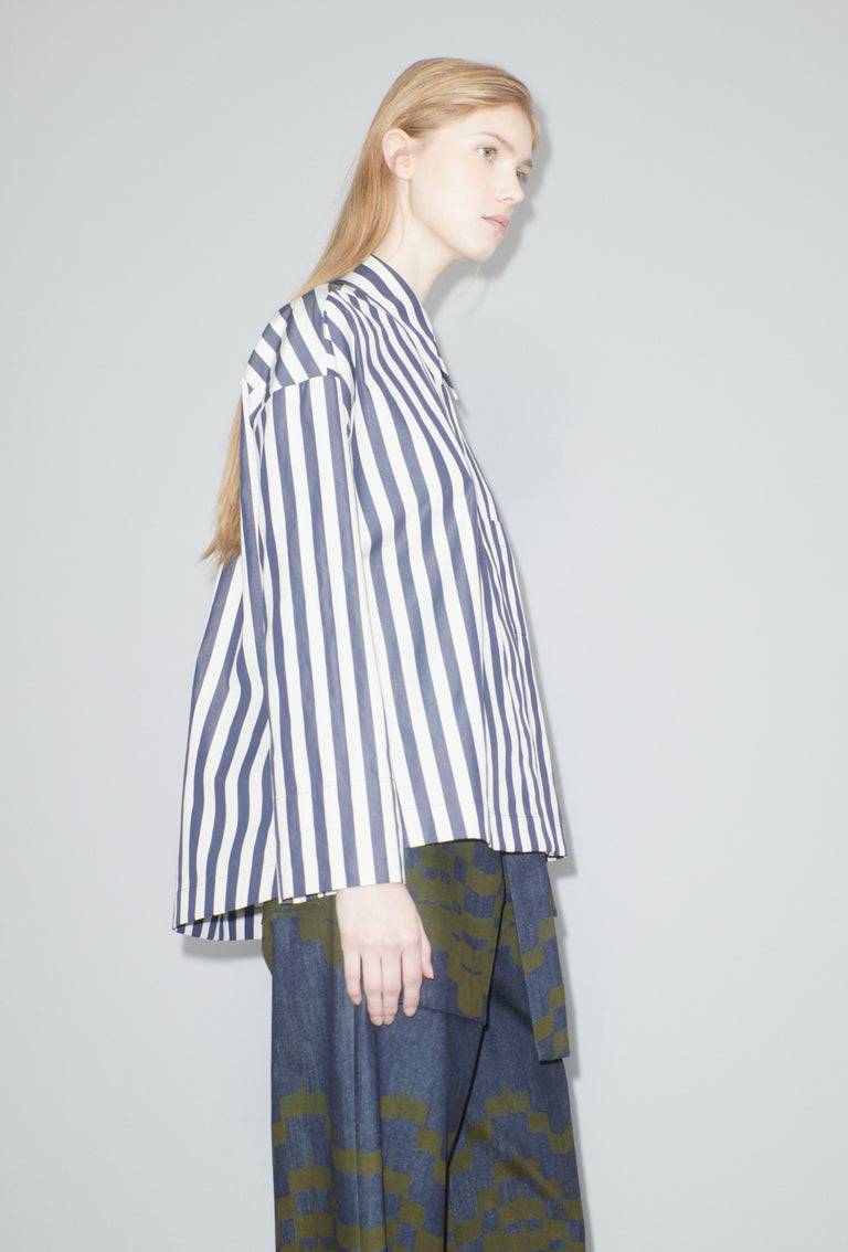 Odeeh Shirt Stripe Bluse, Navy White Riesige Ersparnisse
