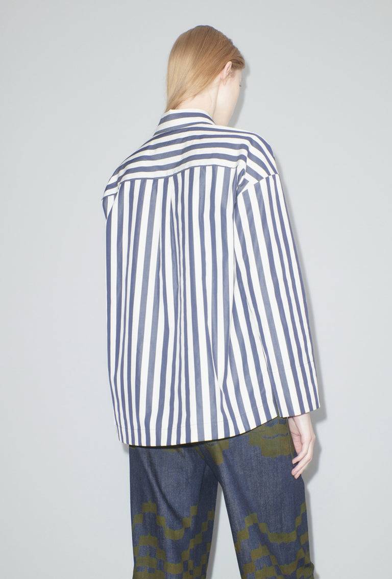 Odeeh Shirt Stripe Bluse, Navy White Riesige Ersparnisse