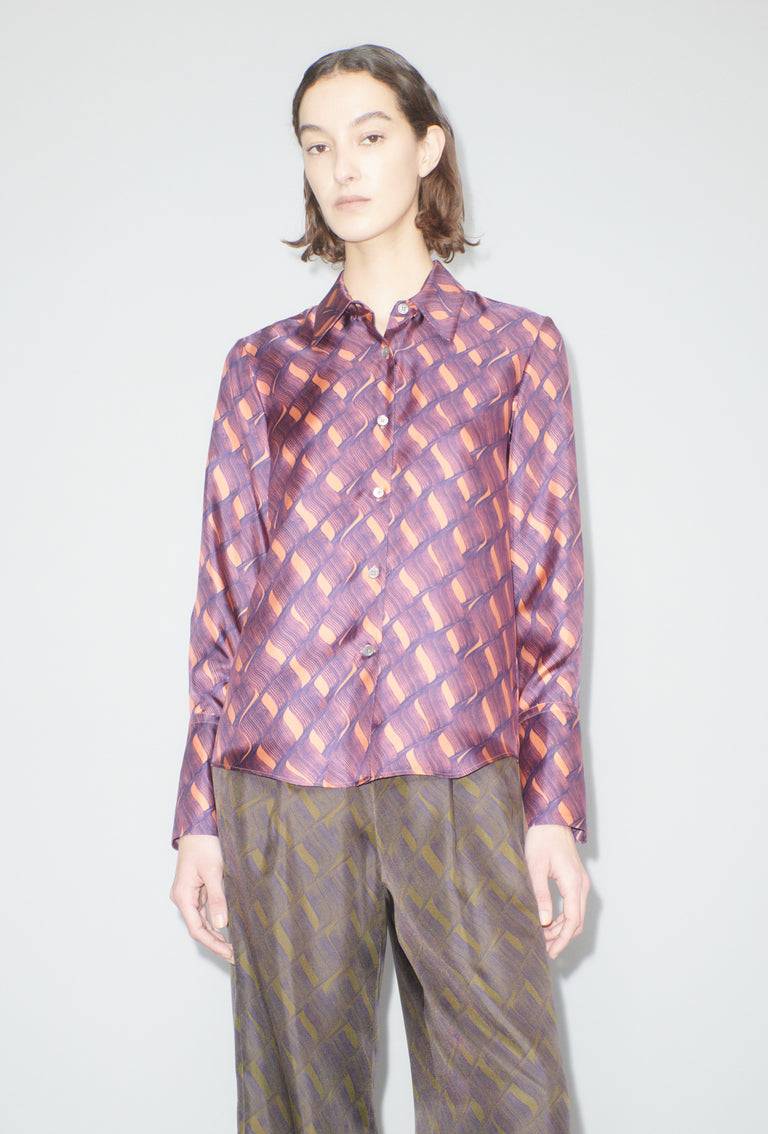 Odeeh Brush Waves Bluse, Flamingo Super Sparpreis
