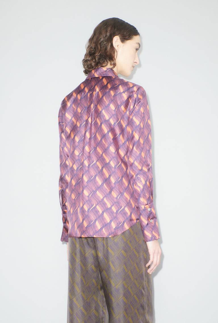 Odeeh Brush Waves Bluse, Flamingo Super Sparpreis