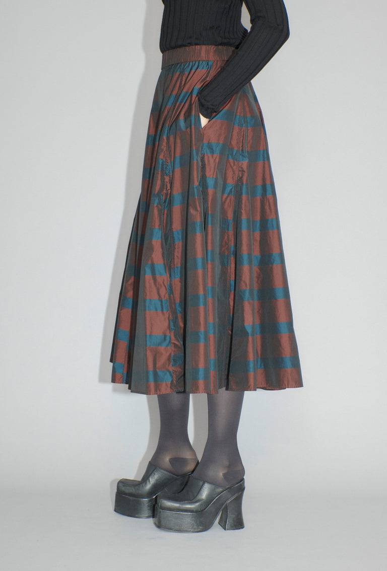 Odeeh Striped Taffeta Rock, Burgundy Bis zu 65% Rabatt