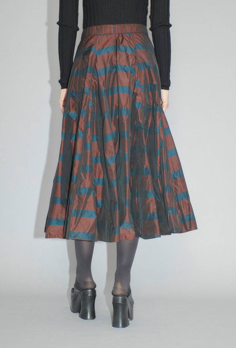 Odeeh Striped Taffeta Rock, Burgundy Bis zu 65% Rabatt