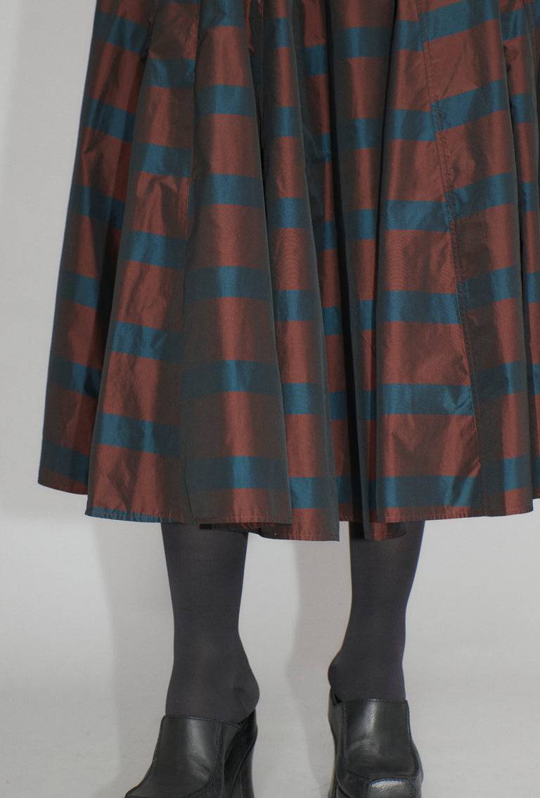 Odeeh Striped Taffeta Rock, Burgundy Bis zu 65% Rabatt