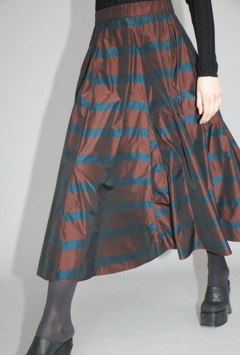 Odeeh Striped Taffeta Rock, Burgundy Bis zu 65% Rabatt