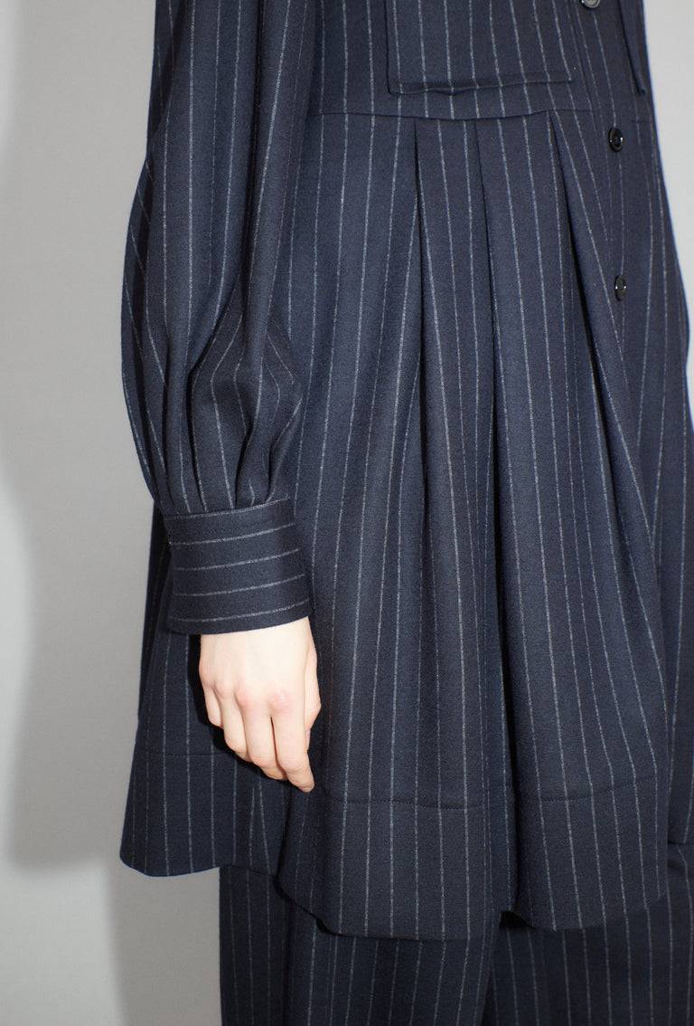 Odeeh Pin Stripe Jersey Kleid, Navy Sonderangebot der Fabrik