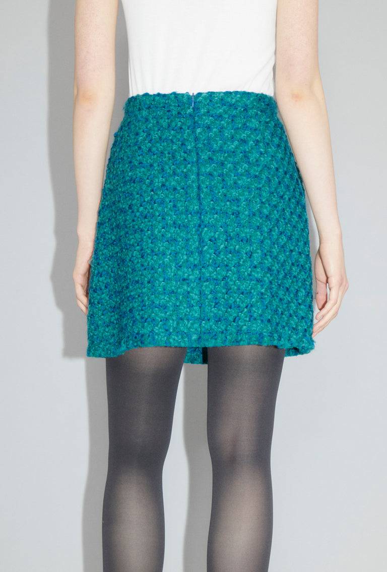 Odeeh Bouclé Tweed Rock, Dark Peacock Bis zu 55% Rabatt