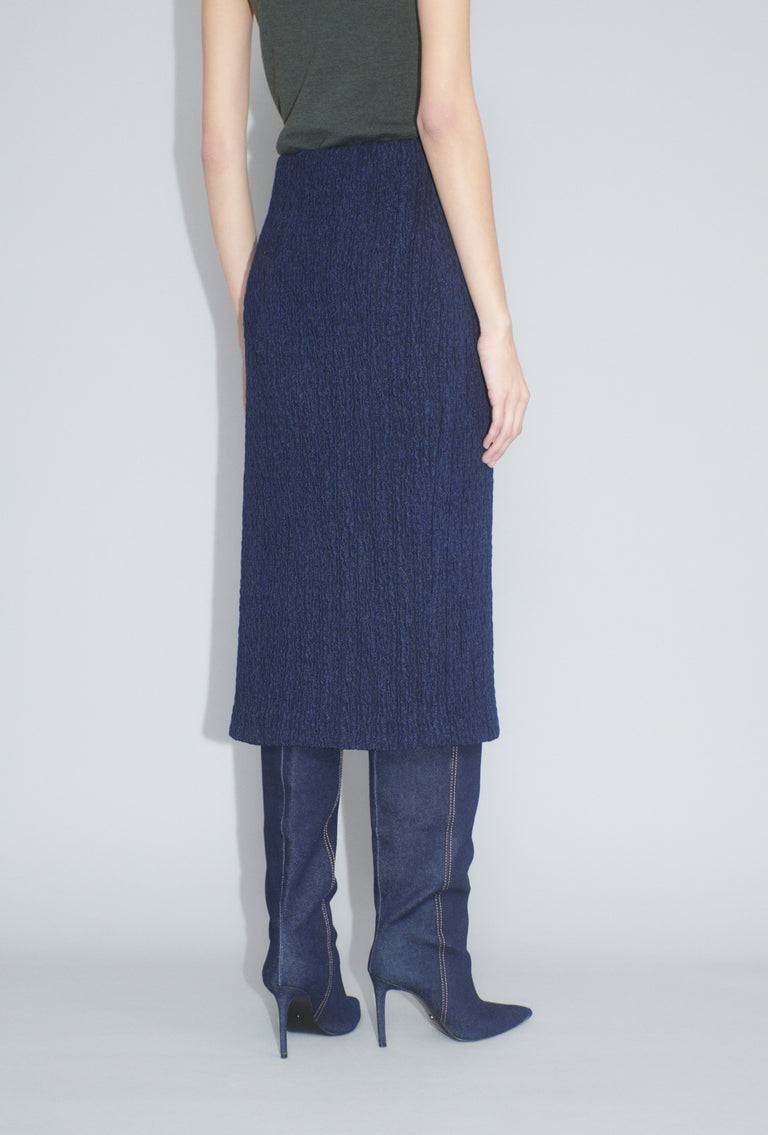 Odeeh Stretch Cloqué Rock, Indigo Discount Store für neue Produkte