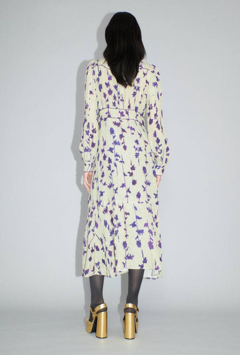 Odeeh Flower Items on Crushed Crepe Kleid, Almond Clearance-Verkauf