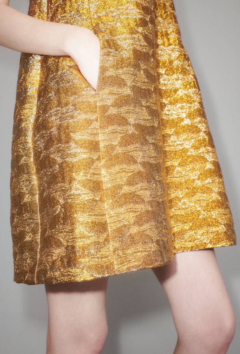 Odeeh Golden Flood Kleid, Gold Im Verkauf