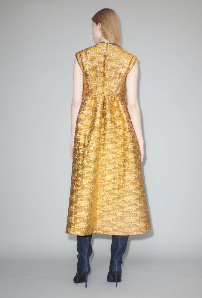 Odeeh Golden Flood Kleid, Gold zollfrei