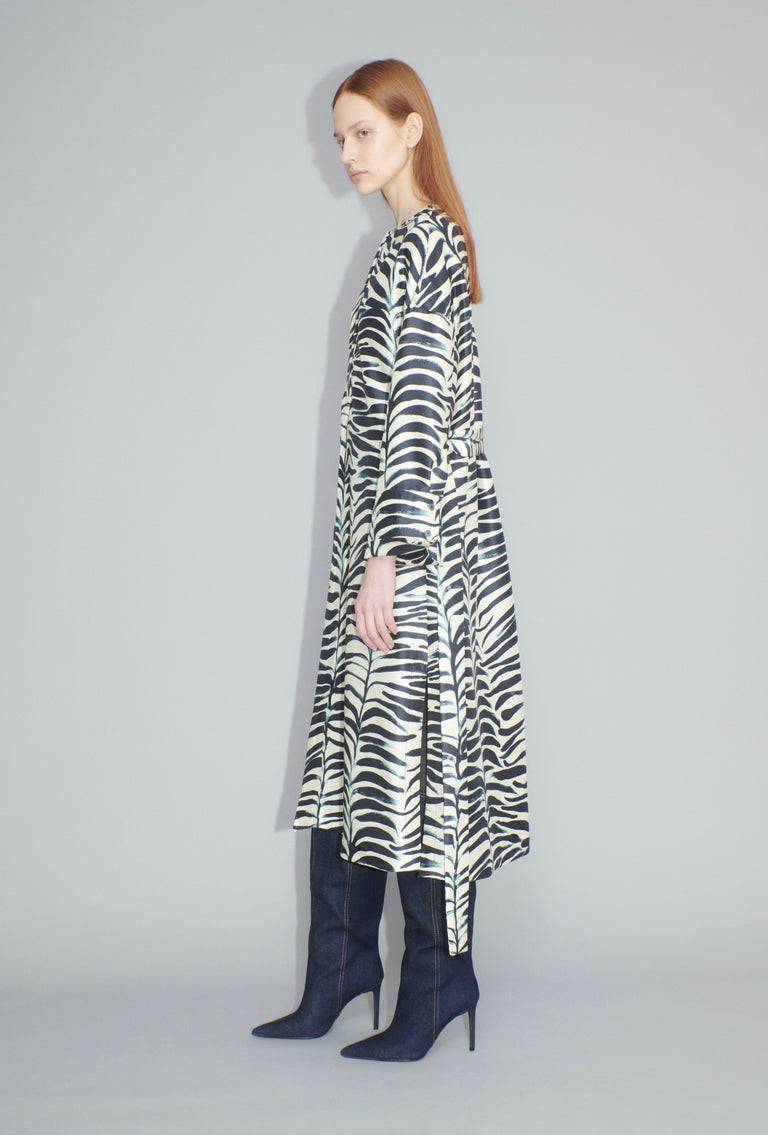 Odeeh Big Op-Art Tree Kleid, Black White 50% Rabatt für begrenzte Zeit