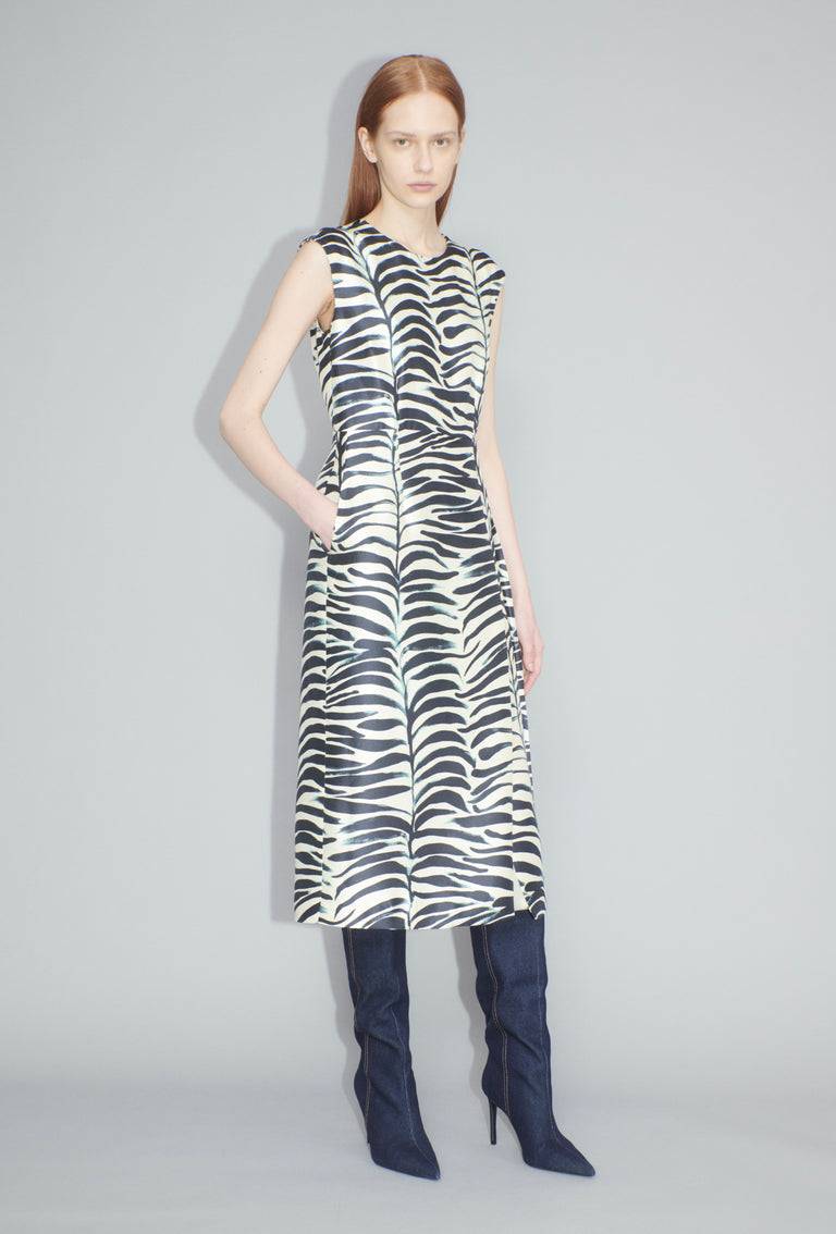 Odeeh Big Op-Art Tree Kleid, Black White Rabatte dieses Monats