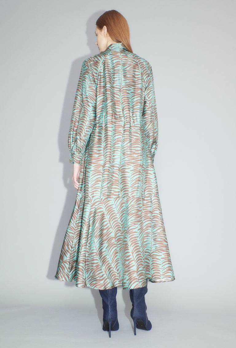 Odeeh Op-Art Tree Kleid, Shellac 2025