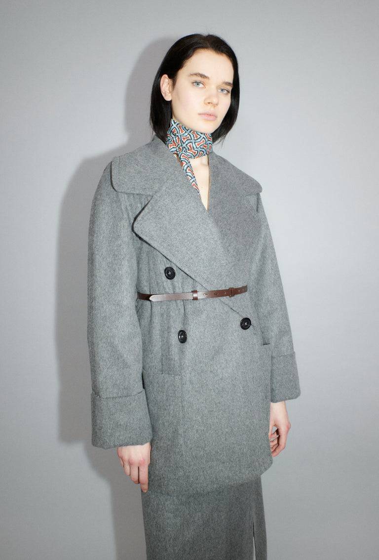 Odeeh Original Light Loden Kurzmantel, Flannel Grey Günstiger Verkauf