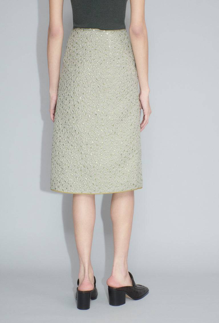 Odeeh Wool Cloqué Rock, Seaweed Kostenloser Versand