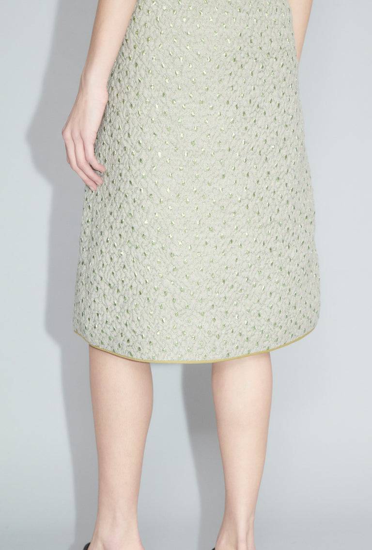 Odeeh Wool Cloqué Rock, Seaweed Kostenloser Versand
