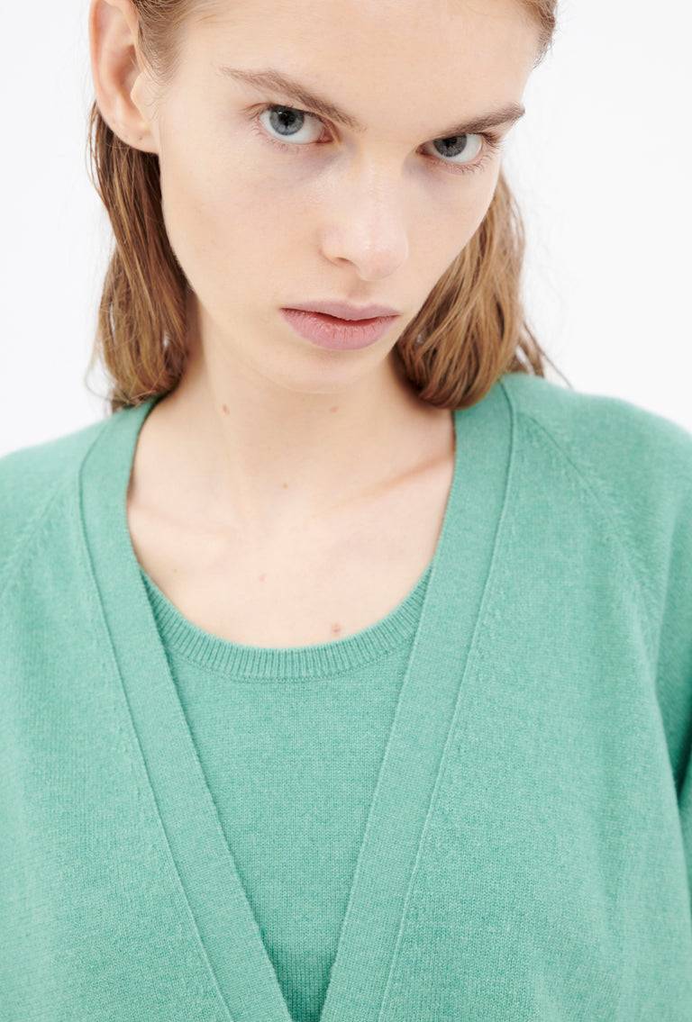 Odeeh Light Cashmere Cardigan, Mermaid Green Großer Ausverkauf