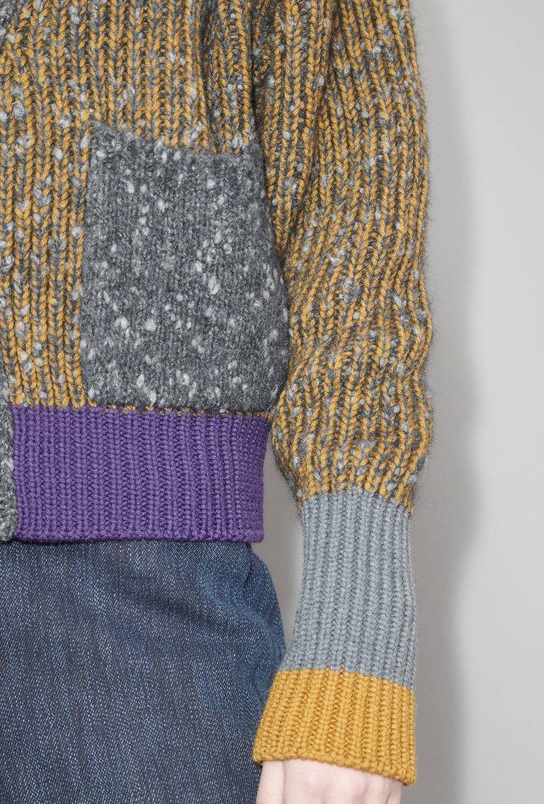 Odeeh Slub Tweed Cardigan, Olive Brown Preisnachlass