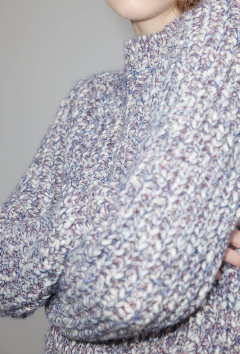 Odeeh Marbled Alpaca Wool Pullover, Light Mauve Saisonschlussverkauf