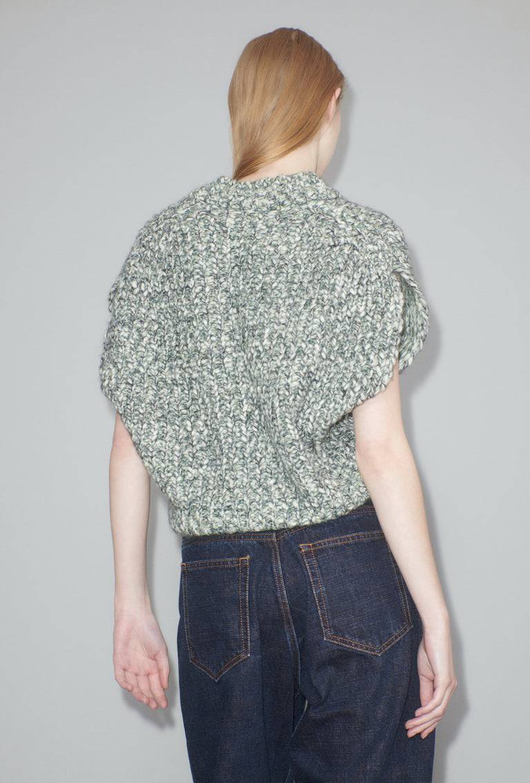 Odeeh Marbled Alpaca Wool Pullunder, Verdigris Black Friday