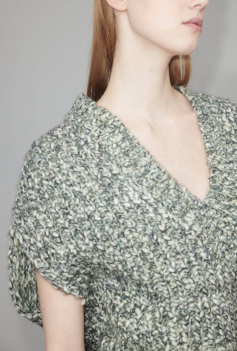 Odeeh Marbled Alpaca Wool Pullunder, Verdigris Black Friday