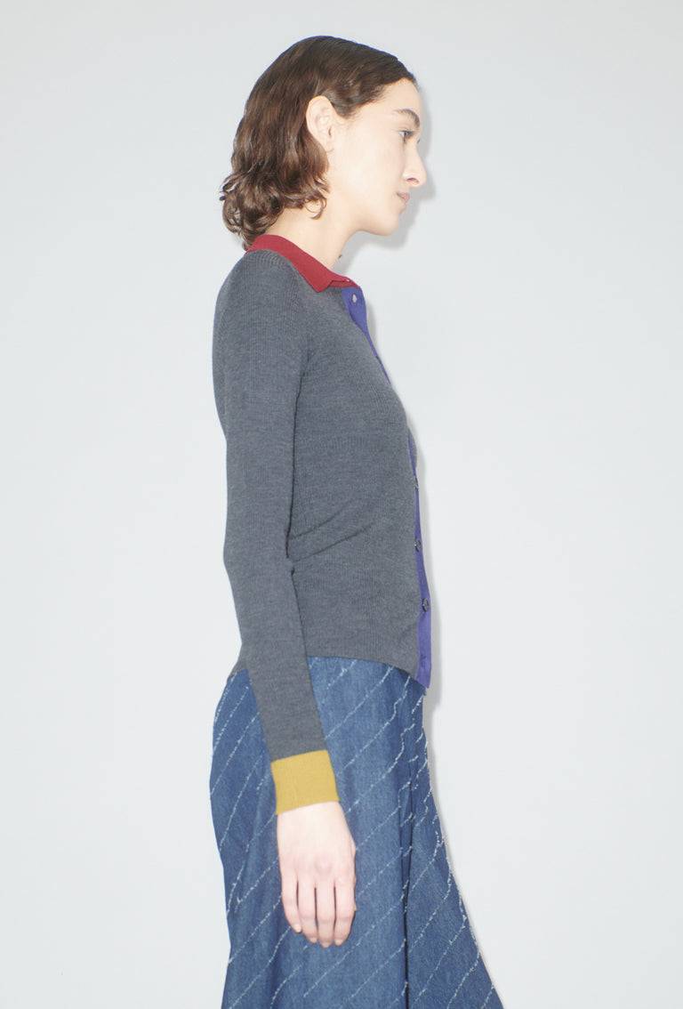 Odeeh Stretch Merino Cardigan, Charcoal Muttertagsangebot