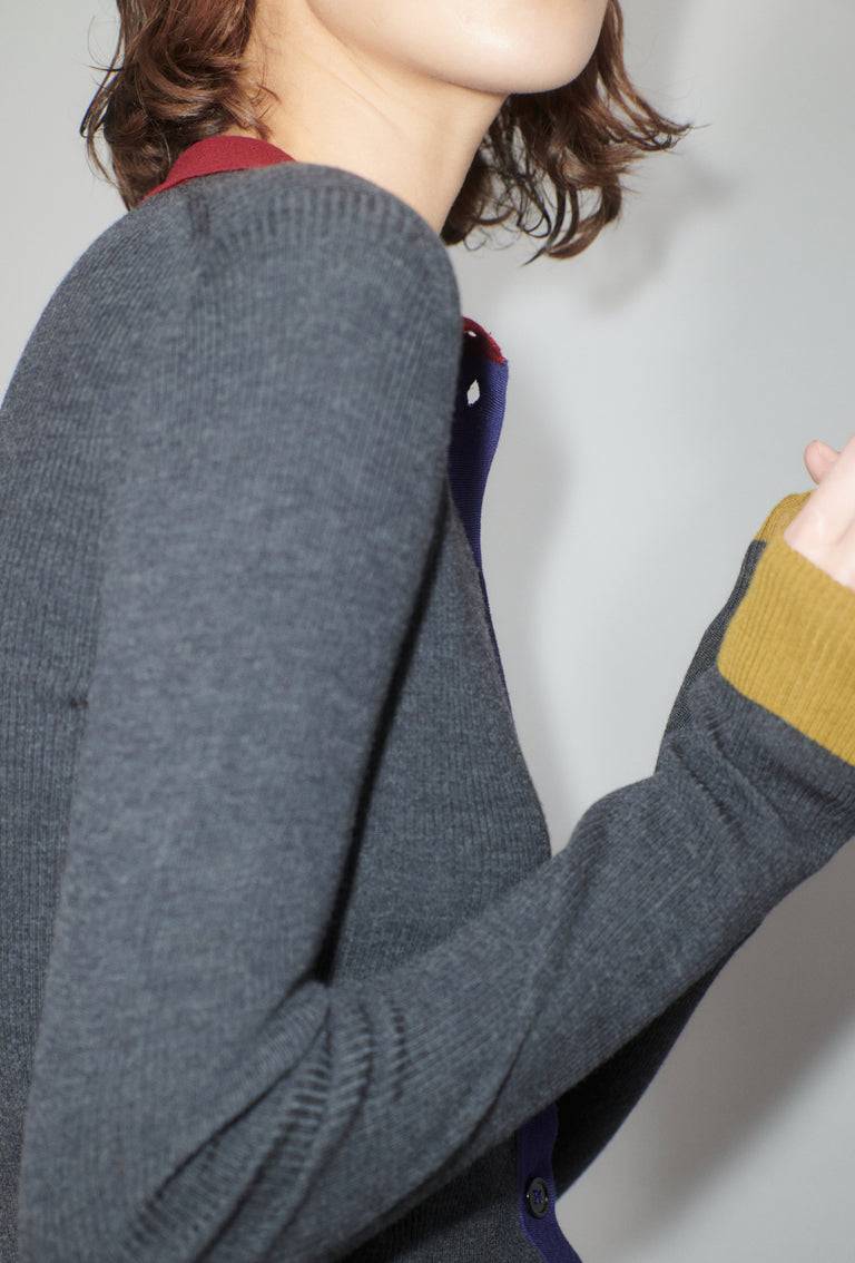 Odeeh Stretch Merino Cardigan, Charcoal Muttertagsangebot