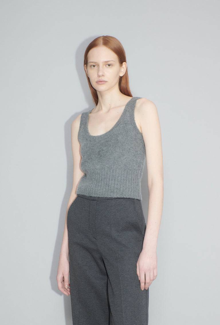 Odeeh Cashair Top, Heather Grey Heißer Verkauf