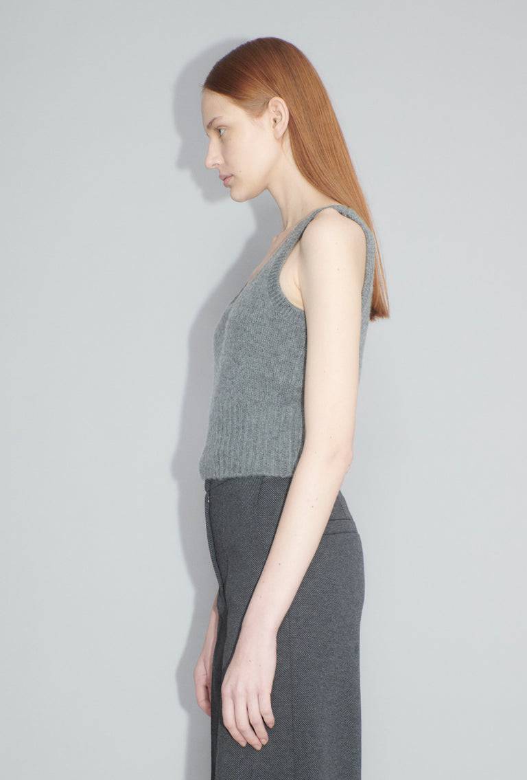 Odeeh Cashair Top, Heather Grey Heißer Verkauf