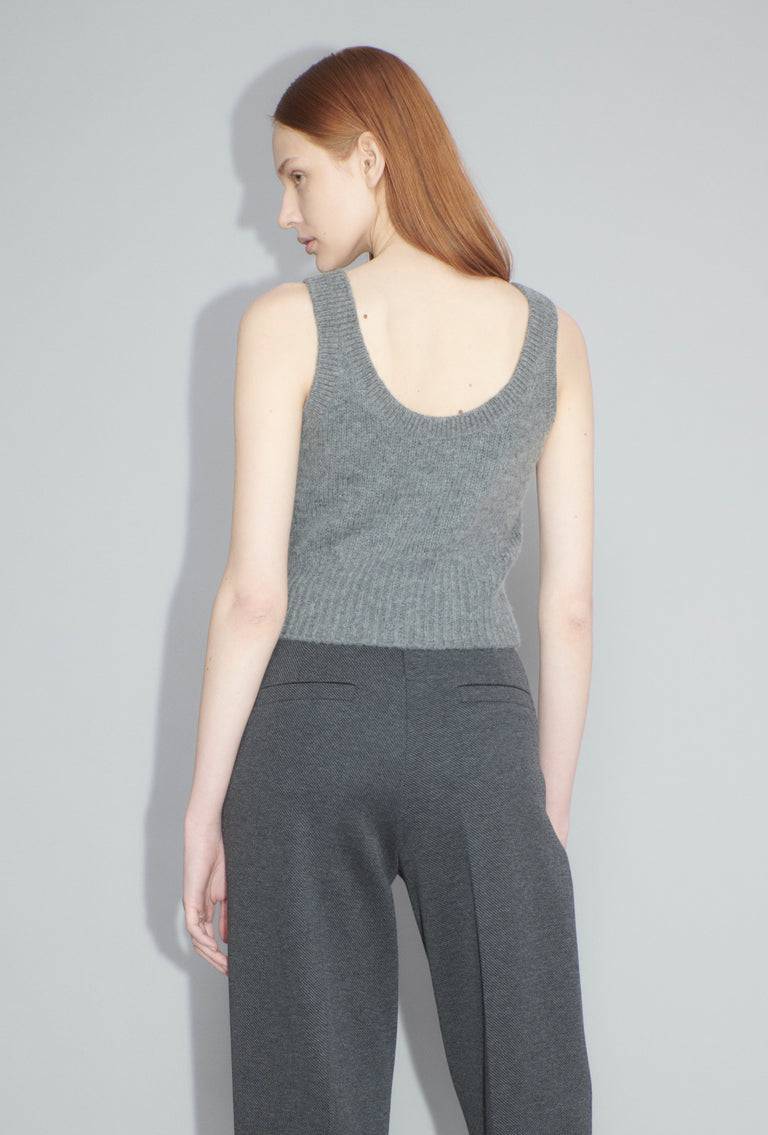 Odeeh Cashair Top, Heather Grey Heißer Verkauf