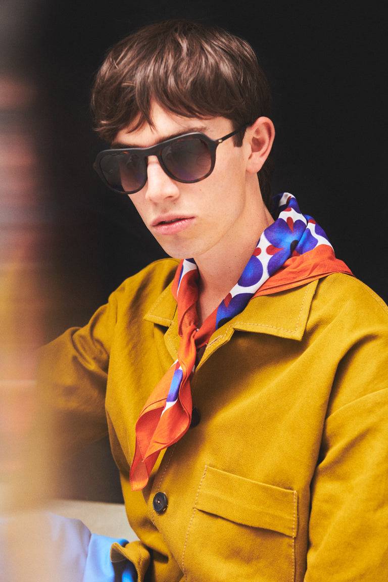 Odeeh NEUBAU Alexis Sonnenbrille, Dark Tortoise Matte / Black Große Rabatte