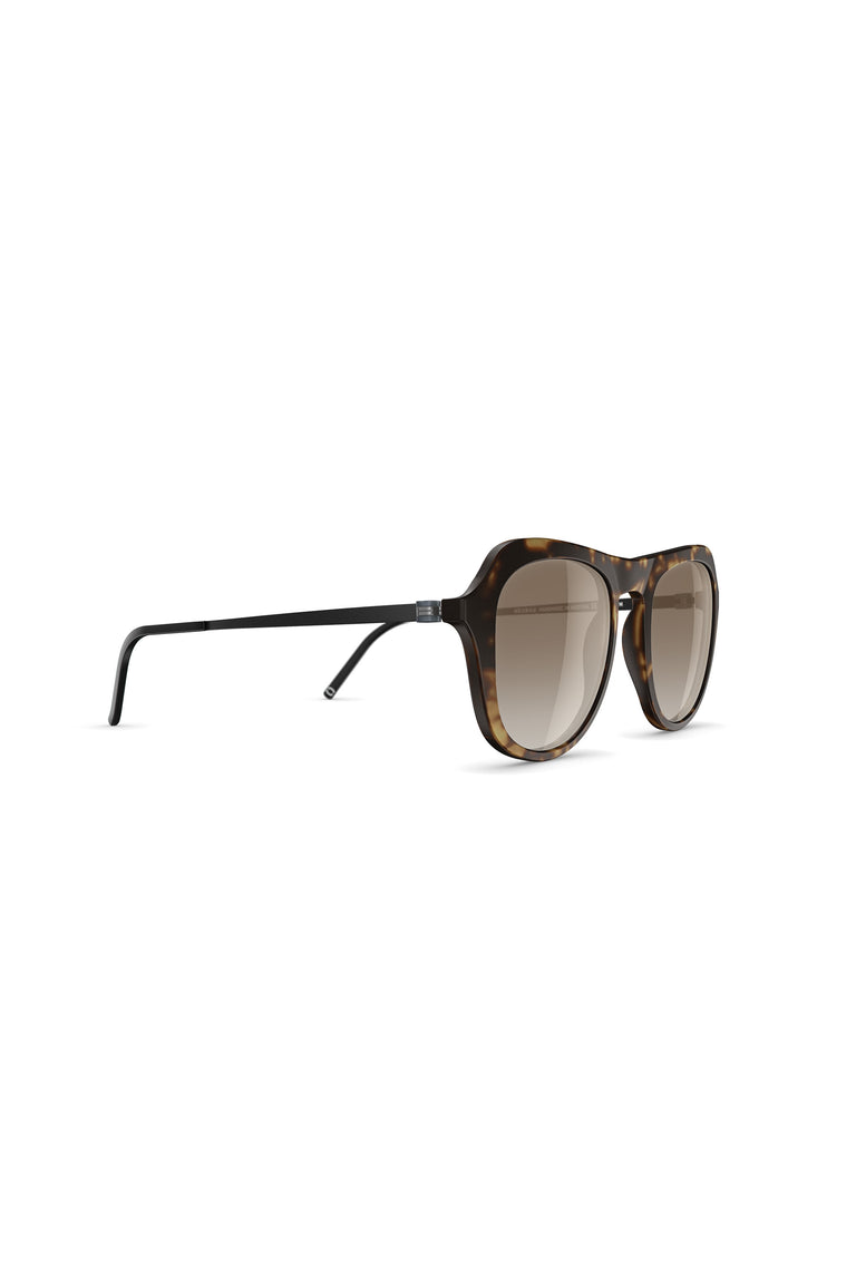 Odeeh NEUBAU Alexis Sonnenbrille, Dark Tortoise Matte / Black Große Rabatte