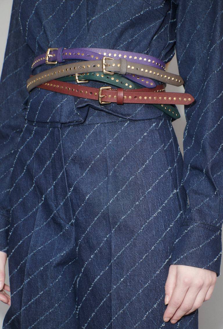 Odeeh Leather Belt, Maroon Begrenzte Freigabe