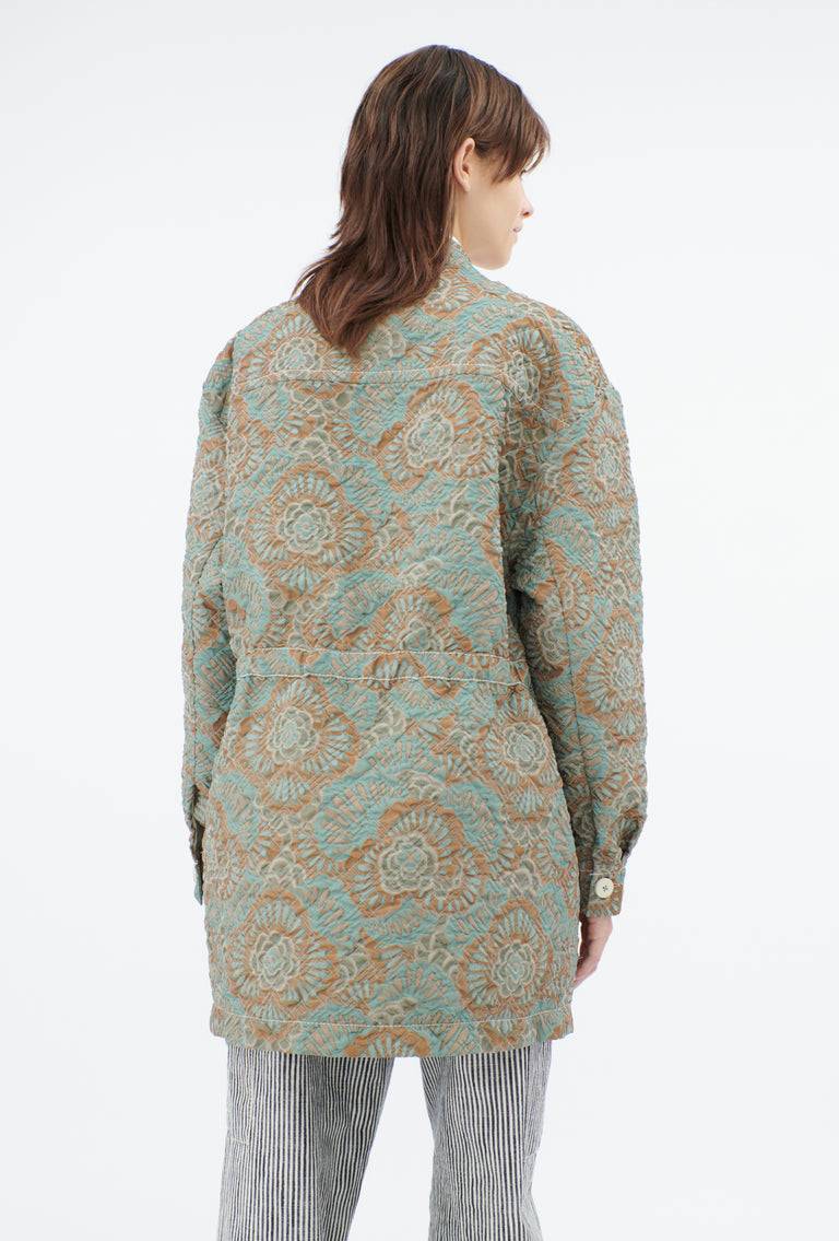 Odeeh Flower Camouflage Matelassé Jacke, Sea Green Sonderangebot der Fabrik