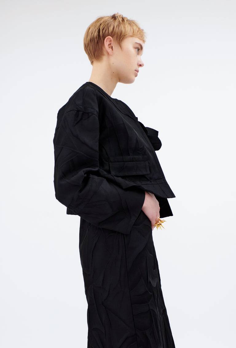 Odeeh Crinkled Duchesse Jacke, Jet Black Bis zu 55% Rabatt