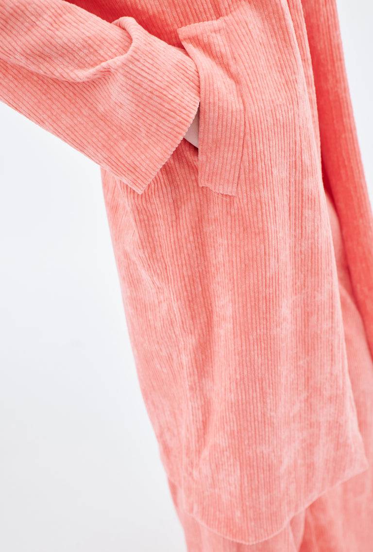 Odeeh Washed Corduroy Mantel, Flamingo Riesige Rabatte