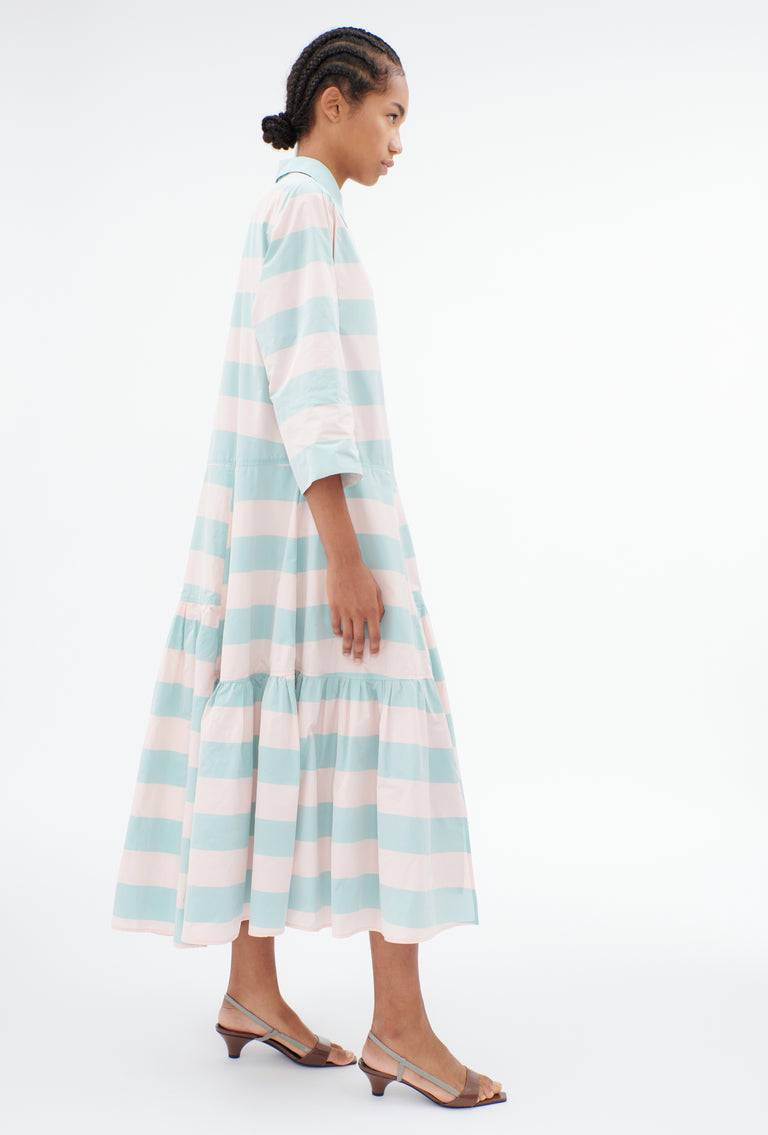 Odeeh Taffeta Block Stripe Kleid, Sorbet Black Friday Preise