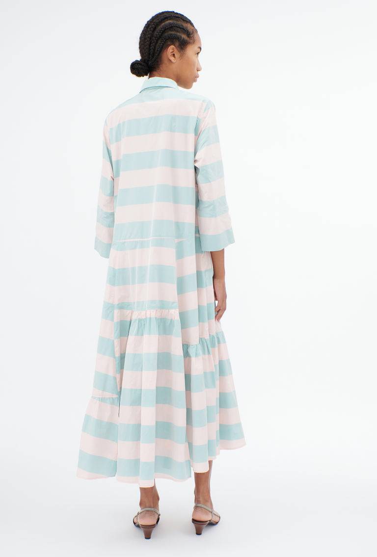 Odeeh Taffeta Block Stripe Kleid, Sorbet Black Friday Preise