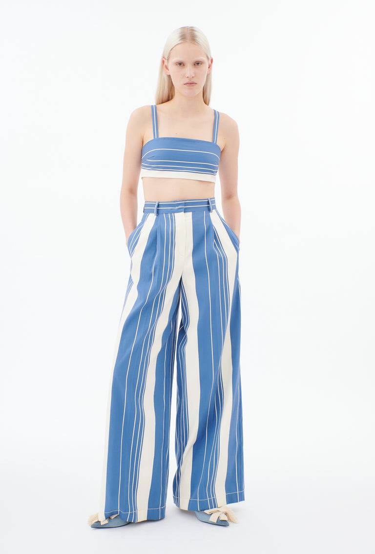 Odeeh Double Face Stripe Top, Atlantic Im Verkauf